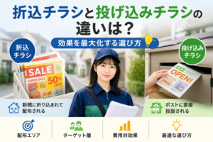 折込チラシと投げ込みチラシの違い