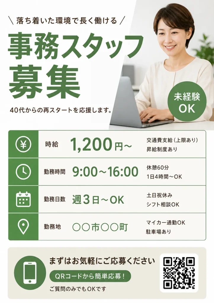求人チラシデザイン