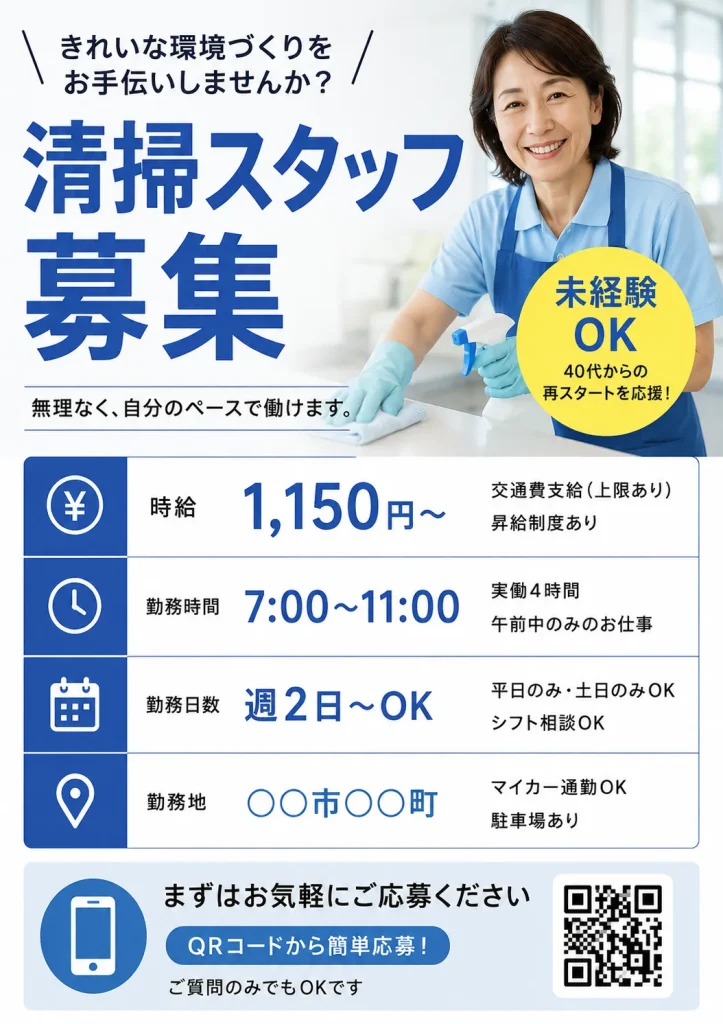 求人チラシデザイン1