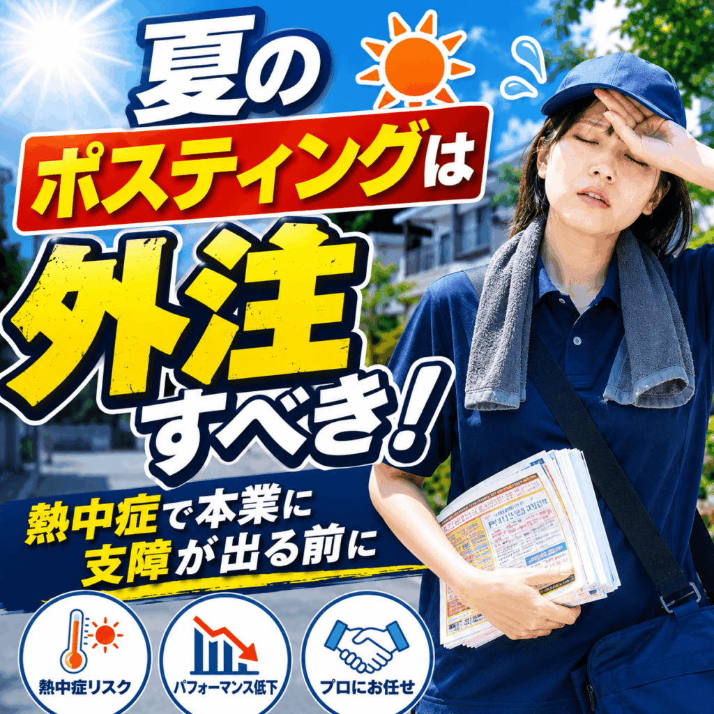 ポスティング 暑さ対策