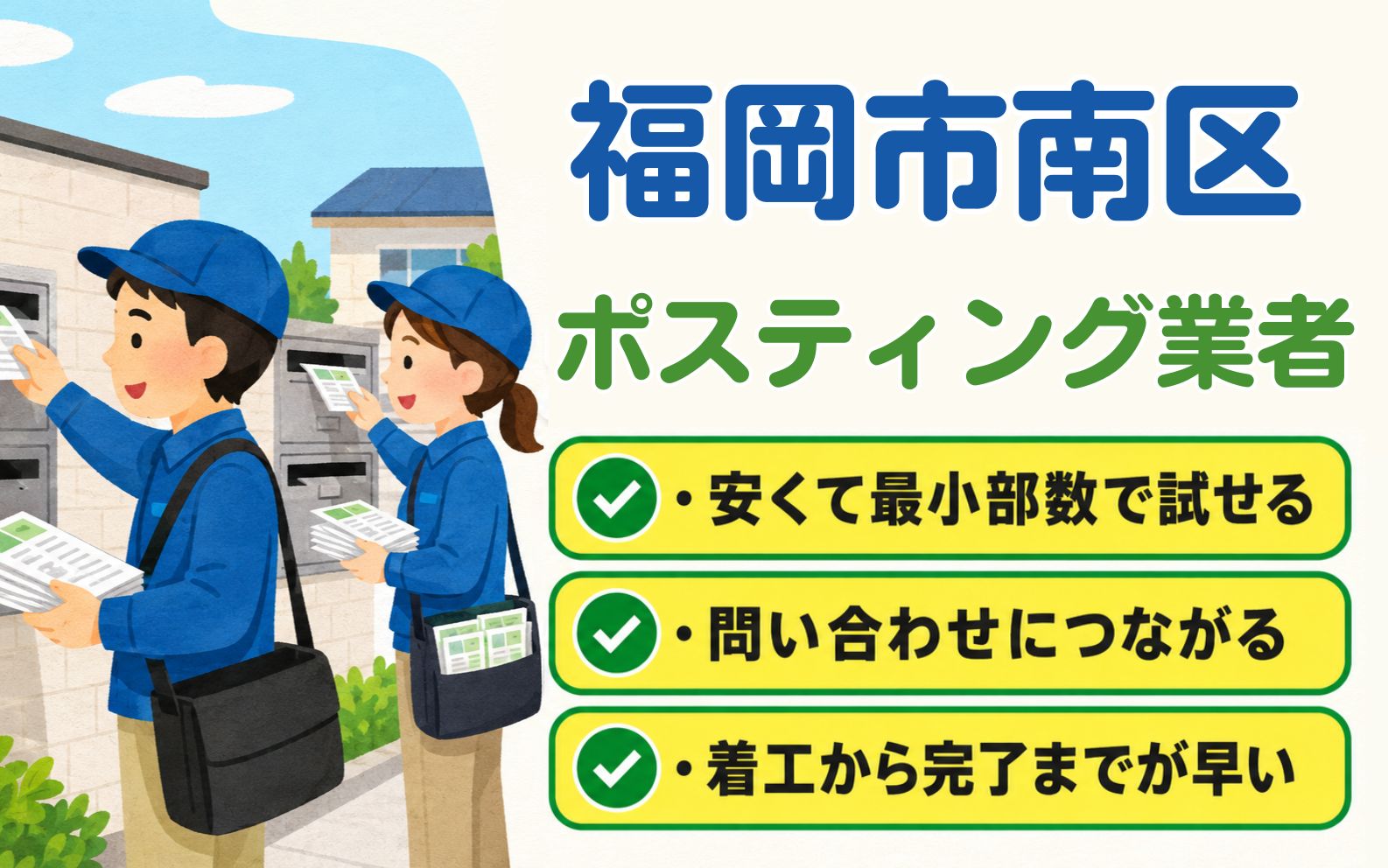 福岡市南区 ポスティング業者